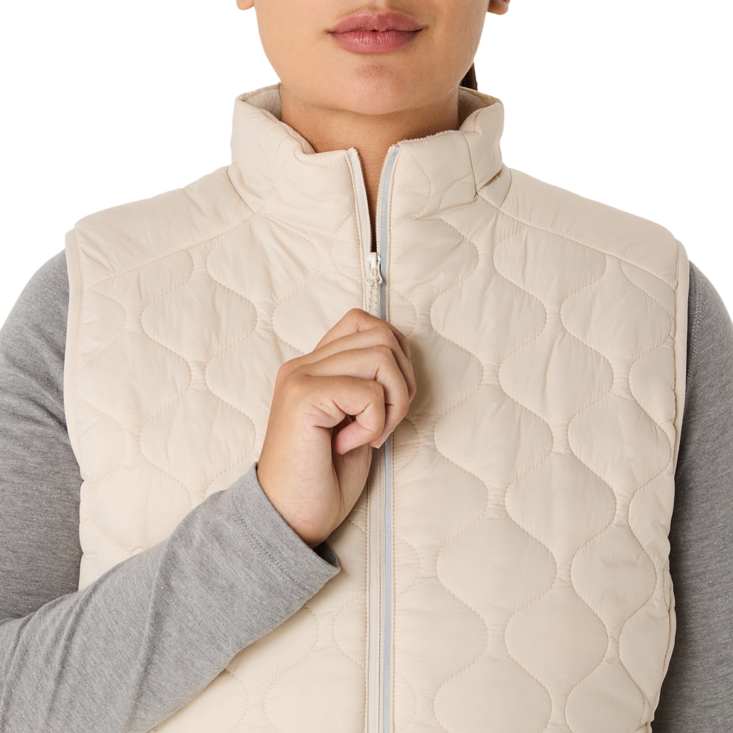 Женский жилет ASICS Performance Insulated Vest 2.0, цвет: Овсяный — фото 4