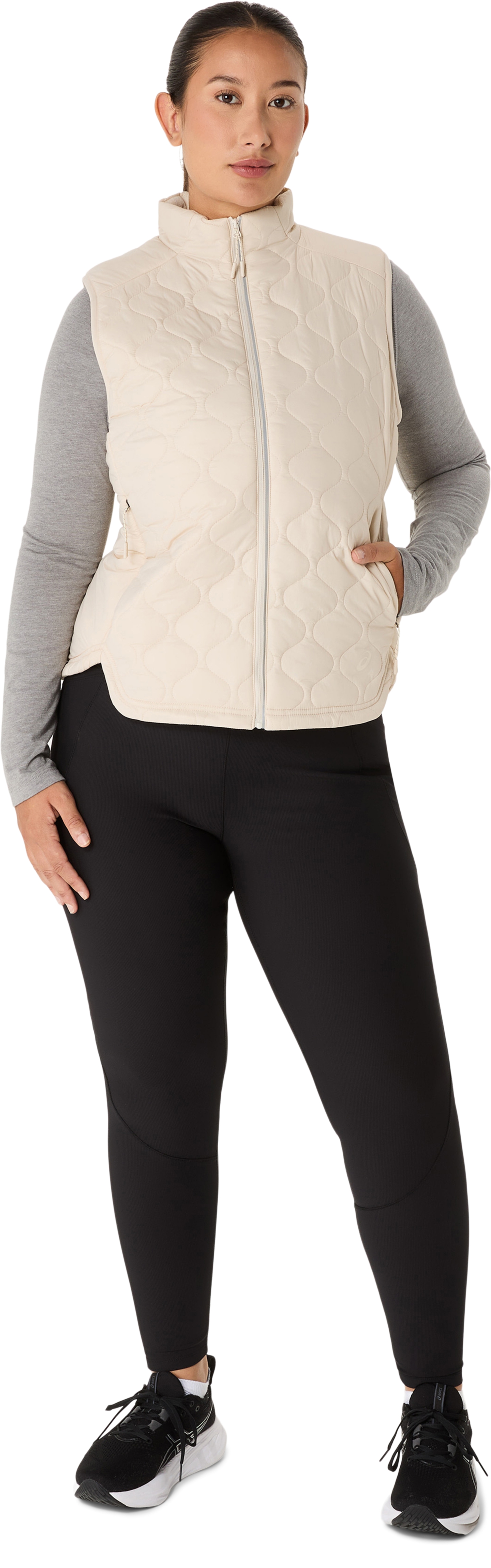 Женский жилет ASICS Performance Insulated Vest 2.0, цвет: Овсяный — фото 5