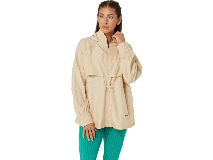 WOMEN'S ACTIBREEZE WOVEN JACKET | Beige | Jackets & Outerwear | ASICS