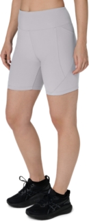 WOMEN'S RIB BIKE SHORT, Cloud Grey 3