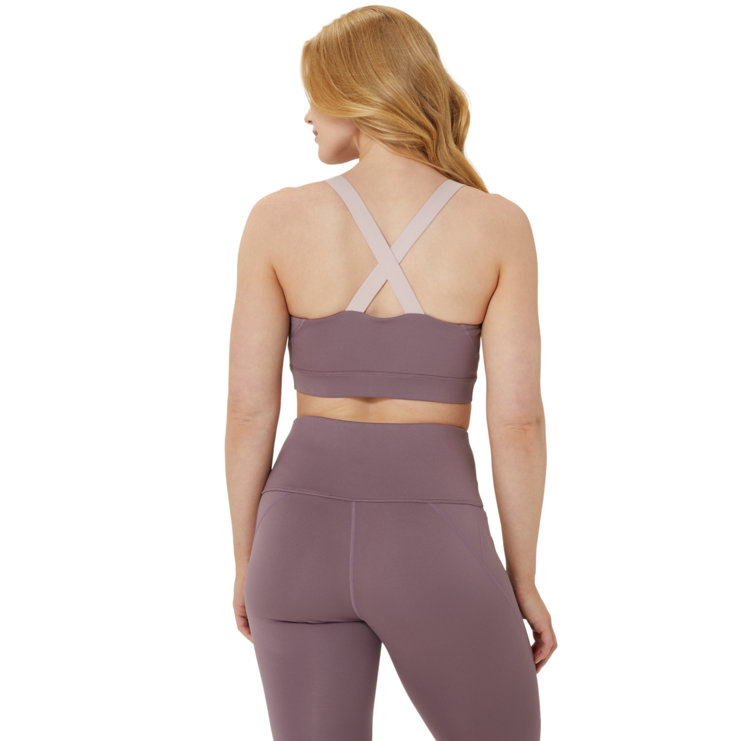 Женские спортивные бра ASICS Nagino Flex 2TONE Bra, цвет: Пыльный розовато-лиловый — фото 2