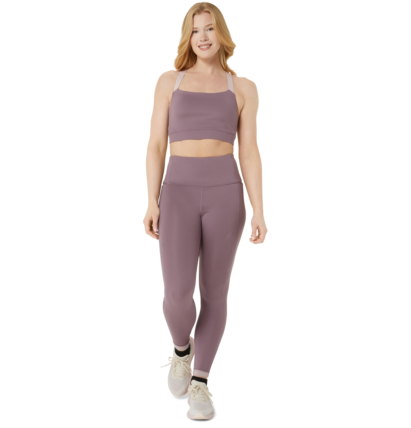 Женские спортивные бра ASICS Nagino Flex 2TONE Bra, цвет: Пыльный розовато-лиловый — фото 5