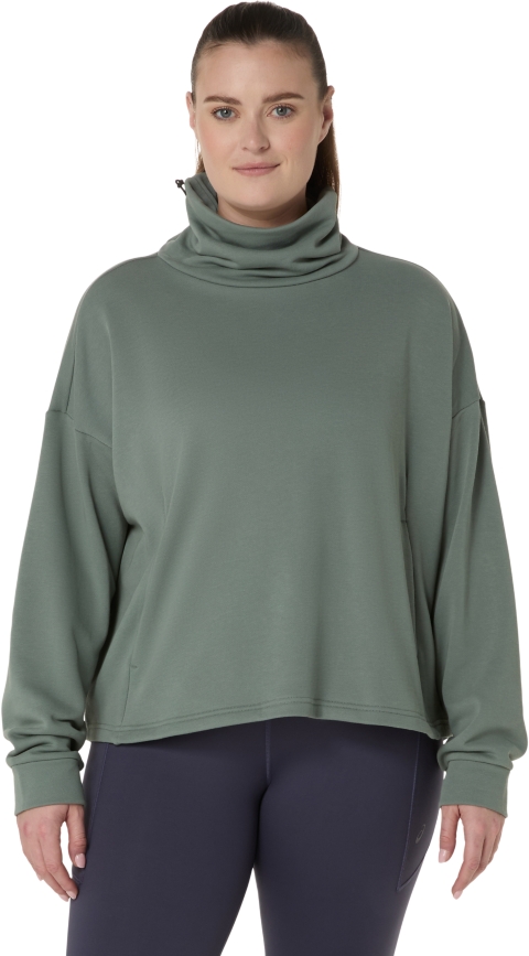 Женский топ ASICS Nagino French Terry High Neck, цвет: Синий