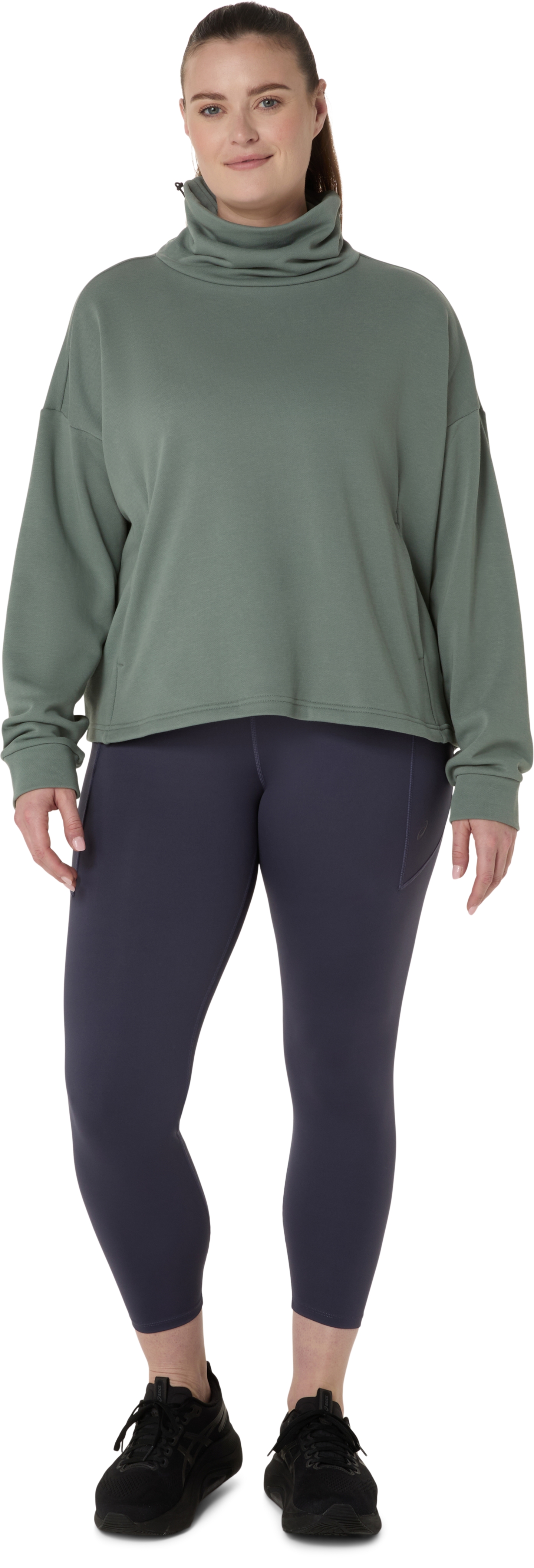 Женский топ ASICS Nagino French Terry High Neck, цвет: Синий — фото 6