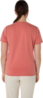 Image 2 of 6 of Women's DARK PINK CLAY ASICS GRAPHIC TEE Short Sleeve Shirts