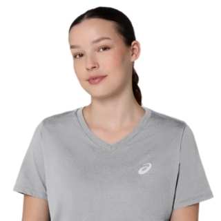 WOMEN'S ASICS NATURE V-NECK SHORT SLEEVE TEE, Image 4 of 6