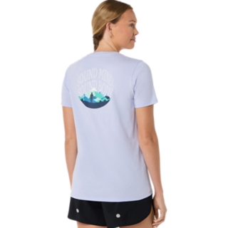 WOMEN'S ASICS NATURE V-NECK SHORT SLEEVE TEE, Image 2 of 6