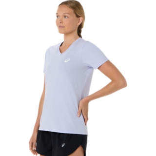 WOMEN'S ASICS NATURE V-NECK SHORT SLEEVE TEE, Image 3 of 6