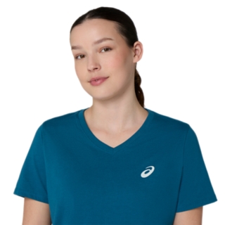 WOMEN'S ASICS NATURE V-NECK SHORT SLEEVE TEE, Image 4 of 6