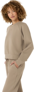 NAGINO REFINED TEXTURE SWEAT TOP, Greige 3