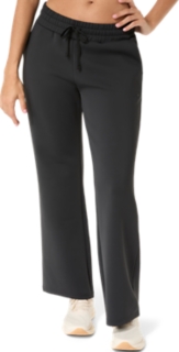 NAGINO REFINED TEXTURE SWEAT FLARE PANT, Performance Black 1