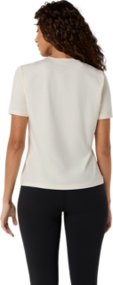 Image 2 of 6 of Women's CREAM REFINED TEXTURE SHORT SLEEVE TOP Women's Short Sleeve Shirts