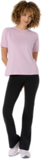 Hình 6 của 6 của Dành cho Nữ HAZY LILAC HEATHER REFINED TEXTURE SHORT SLEEVE TOP Áo Thun Nữ Thể Thao