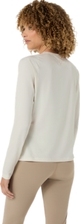 REFINED TEXTURE LONG SLEEVE TOP, Cream 2