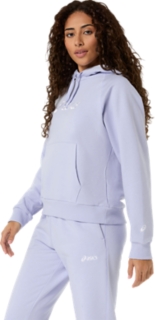ASICS LOGO FLEECE PULLOVER HOODIE, Fresh Air 3