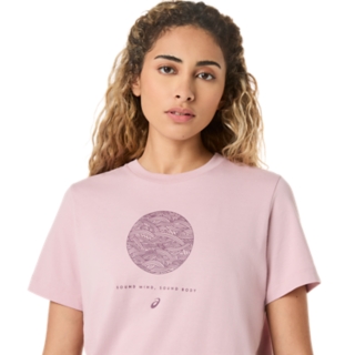 Image 4 of 6 of Women's MORGANITE ASICS SEASONAL GRAPHIC TEE Women's Short Sleeve Shirts