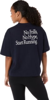 Image 2 of 7 of Women's MIDNIGHT RUNNER MESSAGE GRAPHIC RELAXED TEE Women's Short Sleeve Shirts