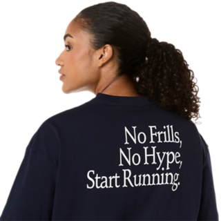 Image 5 of 7 of Women's MIDNIGHT RUNNER MESSAGE GRAPHIC RELAXED TEE Women's Short Sleeve Shirts