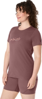 WOMEN'S ASICS 1977 TEE, Rubble Red 3