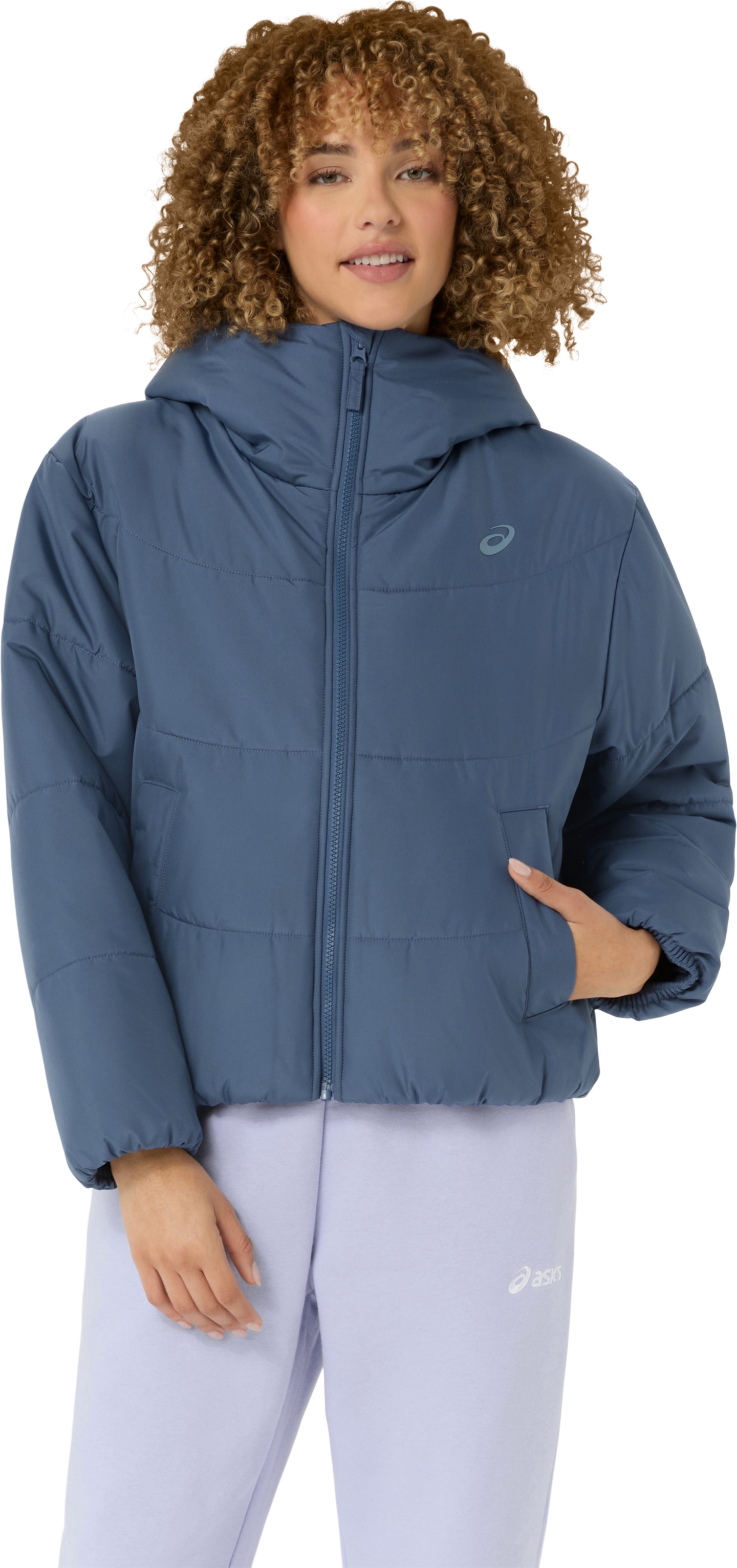 Женская куртка ASICS Puffer, цвет: Grand Shark — фото 1