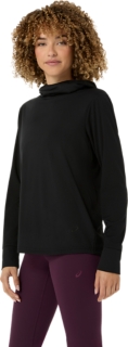 ACTIADAPT PACKABLE LONG SLEEVE HOODIE, Performance Black 3