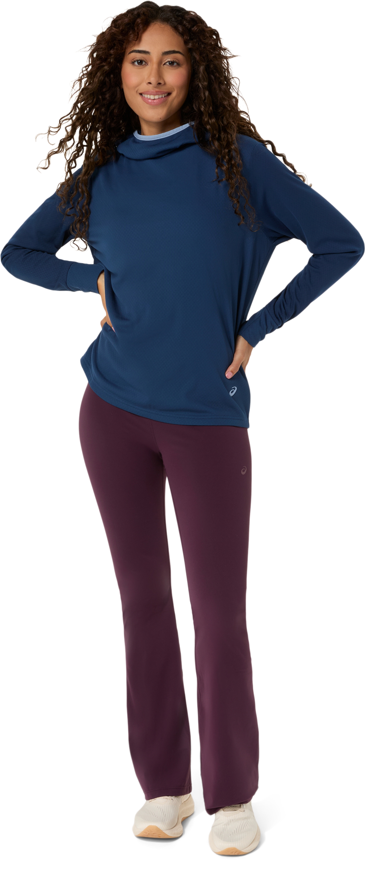 Женское худи ASICS Actiadapt Packable Long Sleeve, цвет: Синий — фото 8