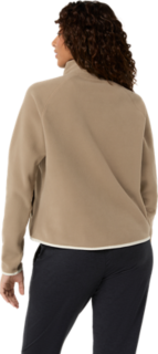 REFINED TEXTURE FLEECE HALF ZIP LS TOP