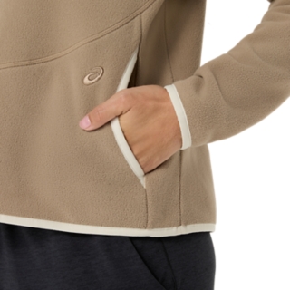 REFINED TEXTURE FLEECE HALF ZIP LONG SLEEVE TOP, Image 4 of 7