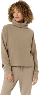 NAGINO REFINED TEXTURE FLEECE TOP, Greige 1