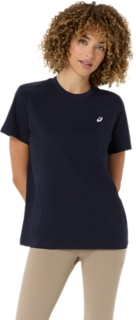 Alternative image view of ASICS SPIRAL EMBROIDERY TEE,  MIDNIGHT