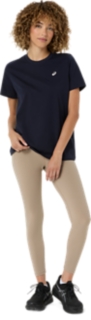 Image 5 of 5 of Women's MIDNIGHT ASICS SPIRAL EMBROIDERY TEE Alll Women Clothing