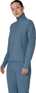 WOMEN'S RIB HALF ZIP, Image 3 of 8