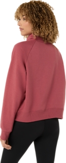 FLEECE HALF ZIP, Dried Rose Heather 2