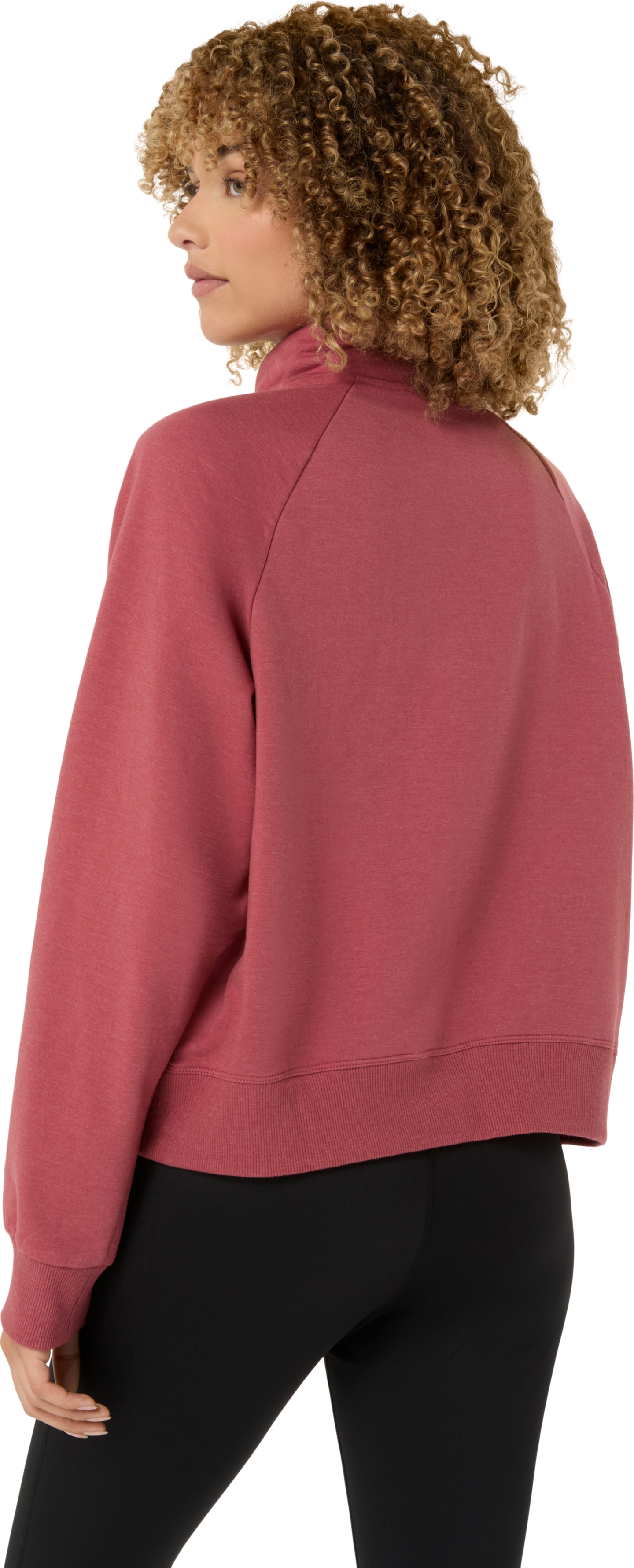 Женская толстовка ASICS Fleece Half Zip, цвет: Розовый меланжевый — фото 2