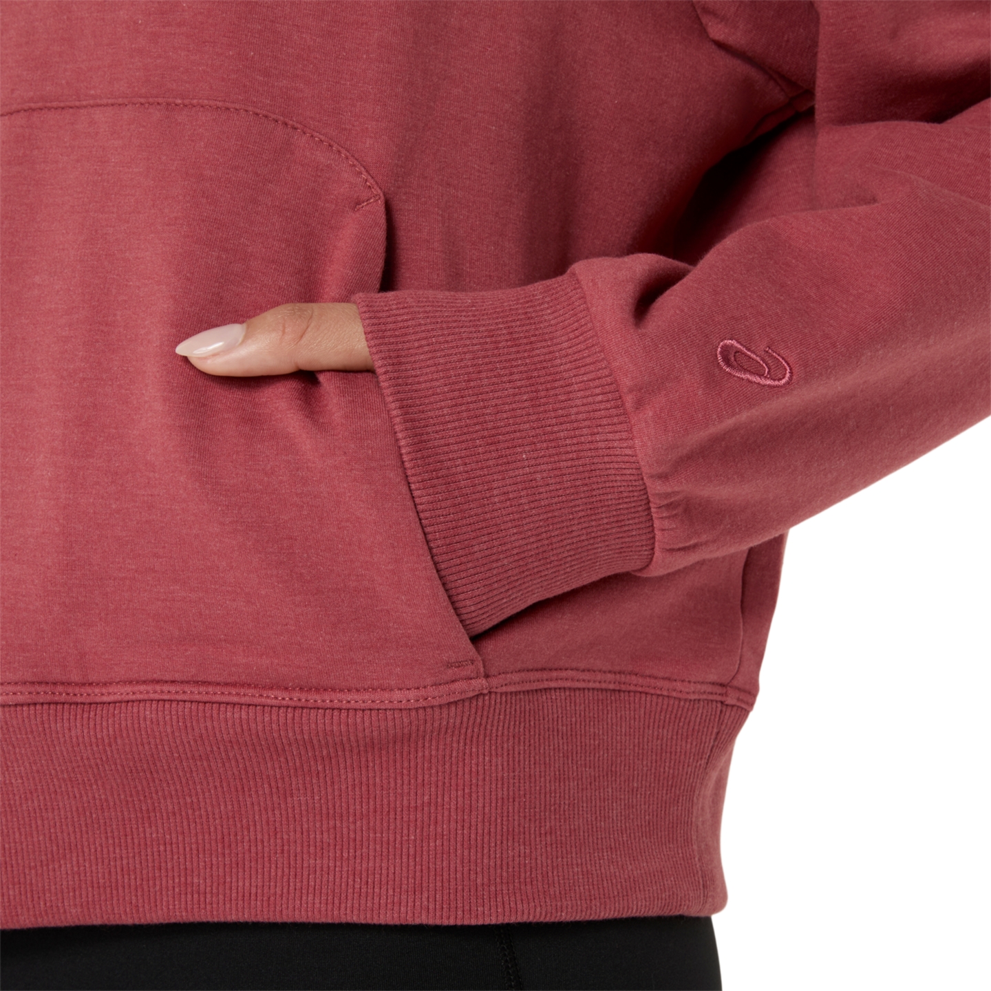 Женская толстовка ASICS Fleece Half Zip, цвет: Розовый меланжевый — фото 5