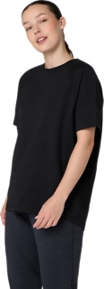 WOMEN'S OVERSIZED TRAIN TEE, Performance Black 3