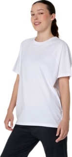 WOMEN'S OVERSIZED TRAIN TEE, Brilliant White 3