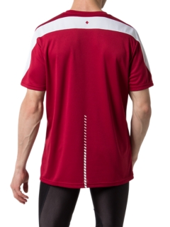 早稲田 カレッジ チームtシャツ Hs Wエンジ メンズ Tシャツ ポロシャツ Asics