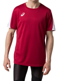 早稲田 カレッジ チームtシャツ Hs Wエンジ メンズ Tシャツ ポロシャツ Asics