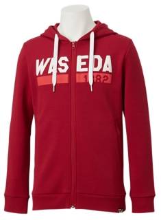 早稲田 カレッジ スウェットフーディ Wエンジ メンズ トレーナー スウェット Asics