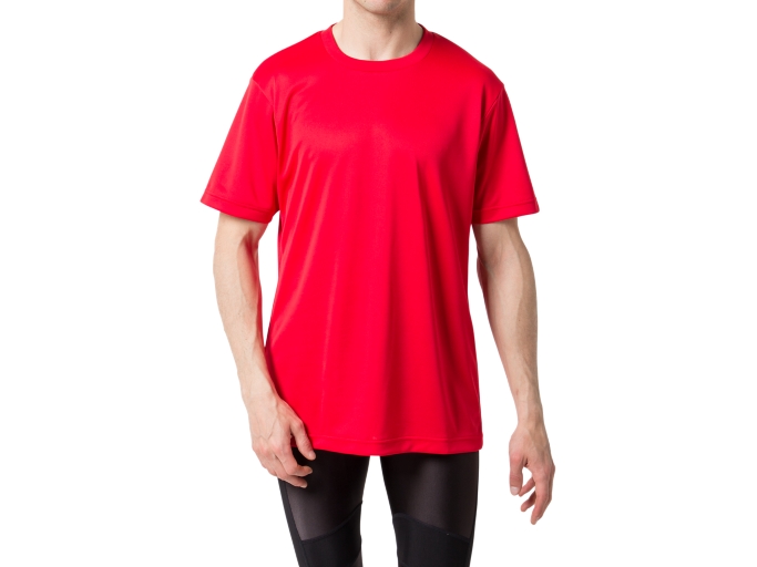 asics アシックス ss top ユニセックスアパレル tシャツ ポロシャツ jpサンライズレッド s