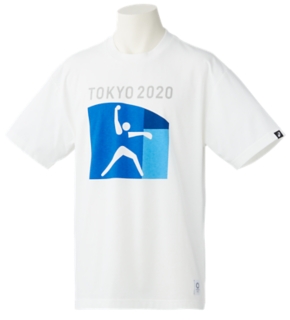 Tシャツ 東京オリンピックスポーツピクトグラム ホワイト ソフトボール メンズ Tシャツ ポロシャツ Asics