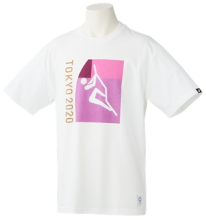 Tシャツ 東京オリンピックスポーツピクトグラム ホワイト スポーツクライミング メンズ Tシャツ ポロシャツ Asics