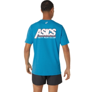 Island | SHORT CLUB 1977 ASICS SLEEVE Unisex Shirts | Blue RUN Sleeve Short Heather SMSB UNISEX ASICS | UNISEX TEE