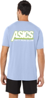 UNISEX ASICS SMSB 1977 RUN CLUB SHORT SLEEVE TEE, Soft Sky