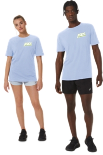 UNISEX ASICS SMSB 1977 RUN CLUB SHORT SLEEVE TEE, Soft Sky