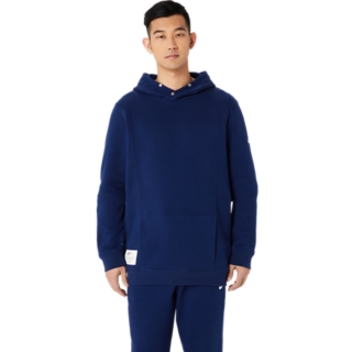 Buy Men Blue Solid Hooded Neck Sweatshirt Online - 759328