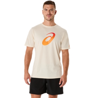 UNISEX SHORT SLEEVE GRADIENT SPIRAL LOGO TEE | Unisex | Oatmeal Heather | Unisex Short Sleeve Shirts | ASICS United States