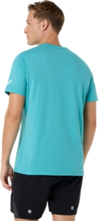 UNISEX ASICS WANDER SHORT SLEEVE TEE, Techno Cyan 2