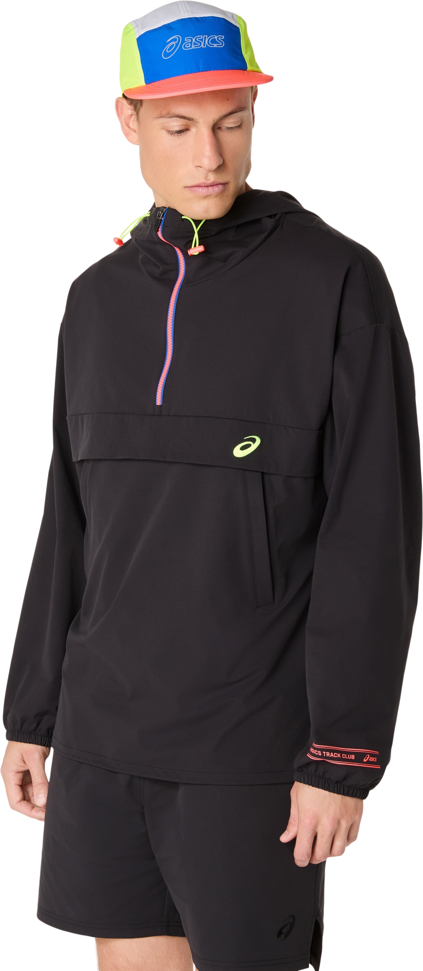 Женская куртка ASICS Track Club Relaxed Pullover, цвет: Чёрный — фото 2